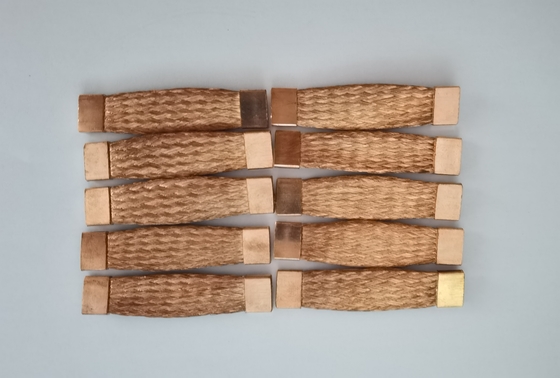 Barramento de cobre personalizado do conector de cobre flexível trançado CE ISO CCC