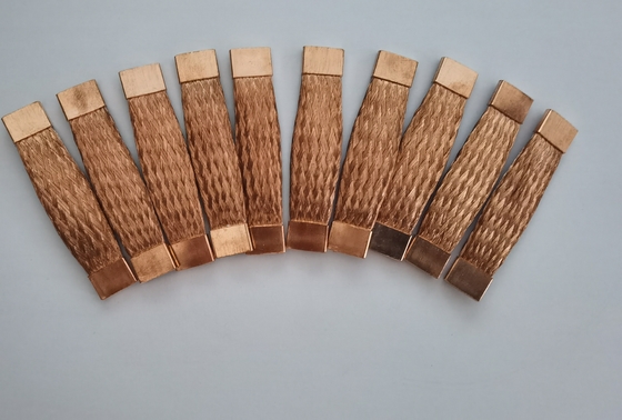 Barramento de cobre personalizado do conector de cobre flexível trançado CE ISO CCC