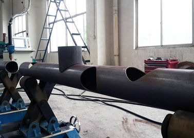Diâmetro personalizado da tubulação da tensão 200-1400mm da máquina de corte do tubo do plasma da chama CNC4