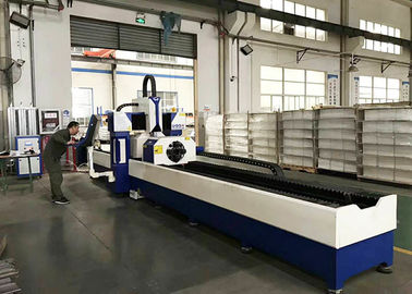 Laser de aço inoxidável automático 380V/50Hz da fibra do metal da máquina de corte da tubulação do CNC