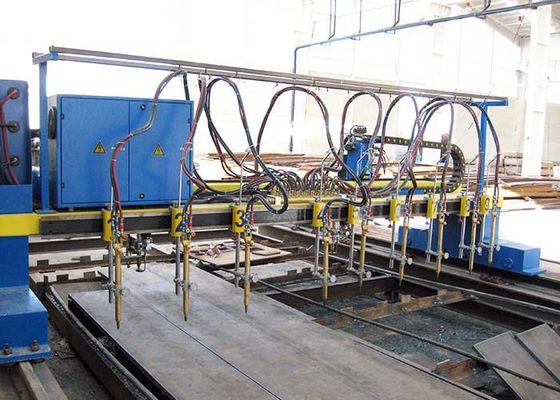 Tipo máquina do pórtico CNC5-4000X12000 de corte da chama da tira para a linha de produção do feixe de H