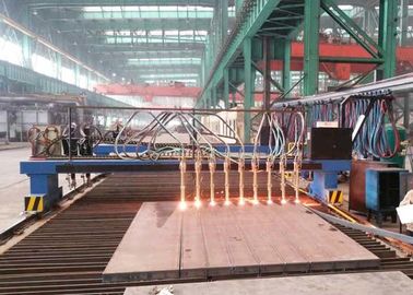 O tipo chama do pórtico do CNC da tira e máquina de corte do plasma para H irradia a linha de produção tamanho de corte de 3200X10000mm