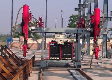 Linha de soldadura submersa do feixe de H, tipo dobro máquina do barco do sistema de movimentação de corte do gás