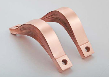 Conexão de cobre flexível da barra do fio de cobre 99,99% desencapados, ligação em ponte flexível de cobre laminada