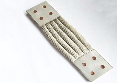Cabo de terra à terra do conector de cobre flexível trançado feito sob encomenda com conector