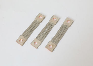 Cabo de terra à terra do conector de cobre flexível trançado feito sob encomenda com conector