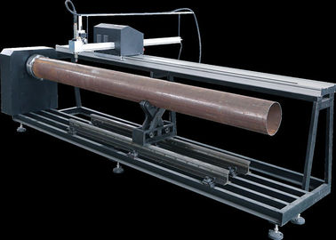 Máquina de corte de cruzamento da tubulação da chama do plasma do CNC de 3 linhas centrais com programa técnico da parte alta